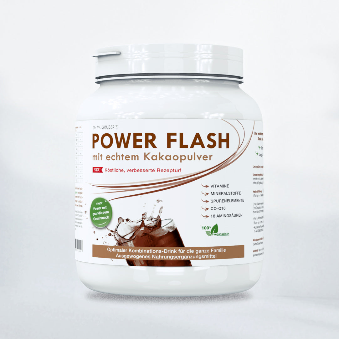 POWER-FLASH mit echtem Kakaopulver